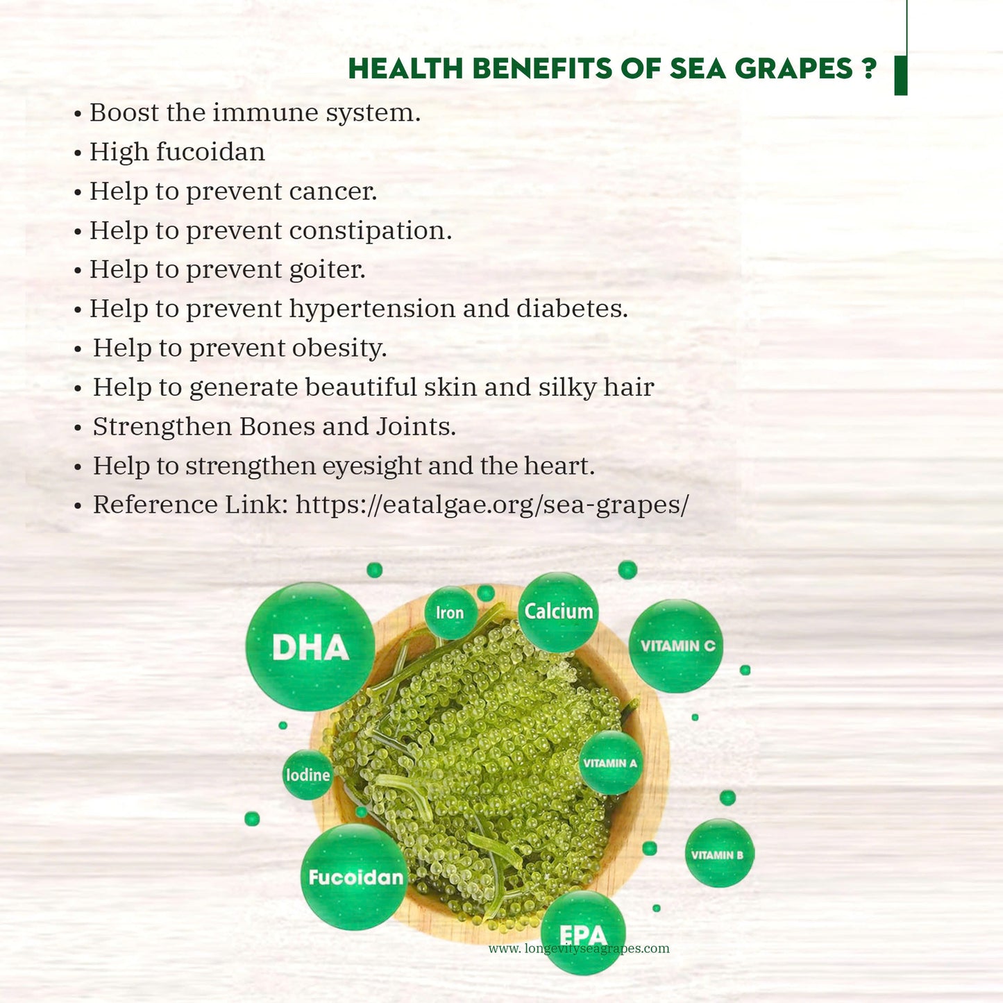 LONGVITY SEA GRAPES 100 BOXES - For Businesses